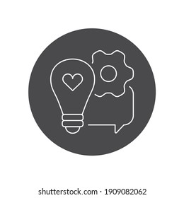 Icono de glifo negro creativo. Las habilidades suaves. Pictograma para web, aplicación móvil, promoción.