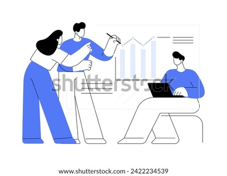 Creativity board isolated cartoon vector illustrations. Group of colleagues writing on collaborative blackboard, modern workplace, common spaces, smart business office vector cartoon.