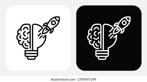 Creativity Boost Dual Monochrome Icon Set
