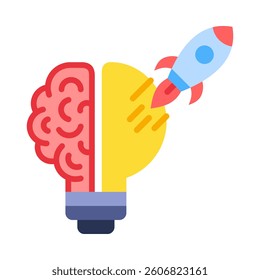 Creativity Boost Icon Element for Design