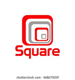 Creativity box, Solid square logo, Simple and professional square logo template