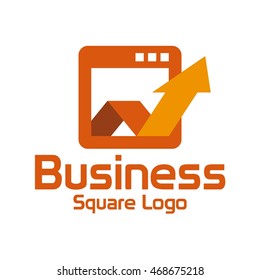 Creativity box, Solid square logo, Simple and professional square logo template