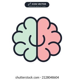 plantilla de símbolo de icono del cerebro de creatividad para la colección de diseño gráfico y web ilustración vectorial