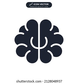 plantilla de símbolo de icono del cerebro de creatividad para la colección de diseño gráfico y web ilustración vectorial