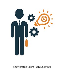 Creativity, business idea icon. Simple vector illustration isolated on a white background.