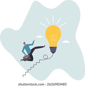 Creativity for business idea, thinking and brainstorm for new idea or opportunity,.character for design.