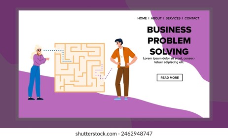 creativity business problem solving vector. decision making, collaboration communication, efficiency leadership creativity business problem solving web flat cartoon illustration