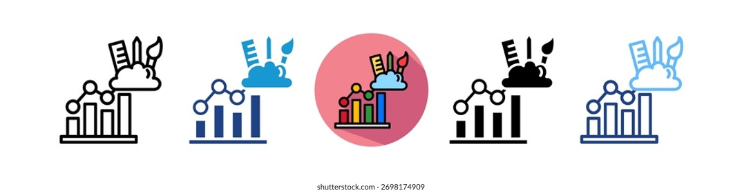 Creativity Challenge Icon Multiple Vector Illustration