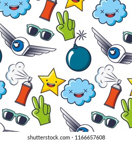 creativity cloud star spray sunglasses pattern