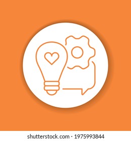 Creativity color glyph icon. Soft skills. Pictogram for web, mobile app, promo.