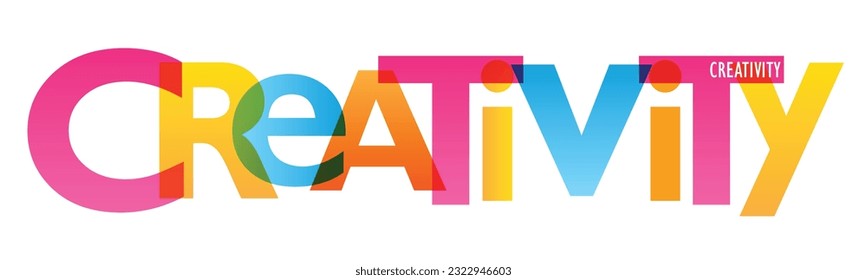 CREATIVITY colorful vector typography banner