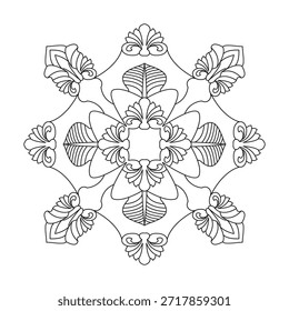 Kreativität Malbuch Mandala Design. Einfache Mandala Malbuch-Seiten für Erwachsene zum Entspannen, Erfahrungen geben Erleichterung. Größe der Vektordatei ändern