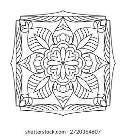 Creatividad Libro para colorear Mandala Design. Páginas fáciles de libros para colorear de mandala para que los adultos se relajen, las experiencias dan alivio. Archivo de Vector de tamaño variable