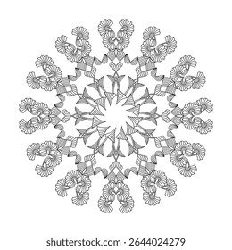 Creativity Coloring Book Mandala of Page  for Kids . Easy Mandala Coloring Book Pages for Adults to Relax, Experiences Give Relief. Resizeable Vector File