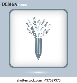 Creativity concept with colorful pencil.