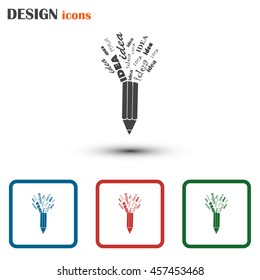 Creativity concept with colorful pencil.