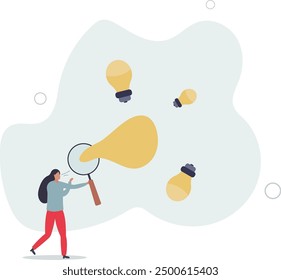 Creatividad para crear una nueva idea de negocio o solución para el problema del trabajo, el espíritu empresarial para pensar en el concepto de negocio.