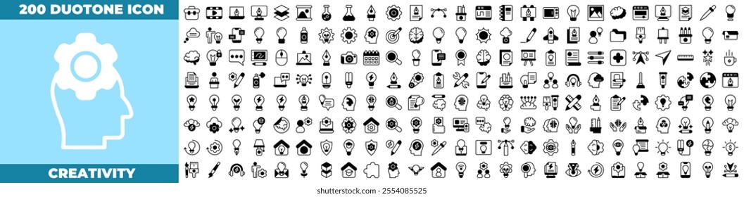 Creativity Duotone Editable Icons set