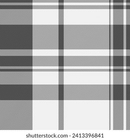 Creativity fabric check tartan, windowpane plaid textile vector. Soft pattern background texture seamless in white and grey colors.