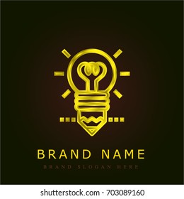 Creativity golden metallic logo