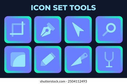 conjunto de iconos de contorno de trazo editables relacionados con la creatividad y el Diseño gráfico aislados