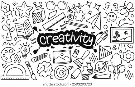 Creativity Hand Drawn Line Doodle