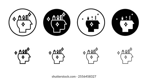 Creativity icon Art design illustration