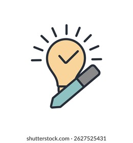 creativity icon collection .design style with background