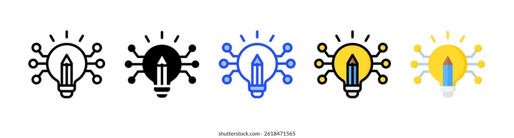 Creativity Icon Collection With Multiple Styles