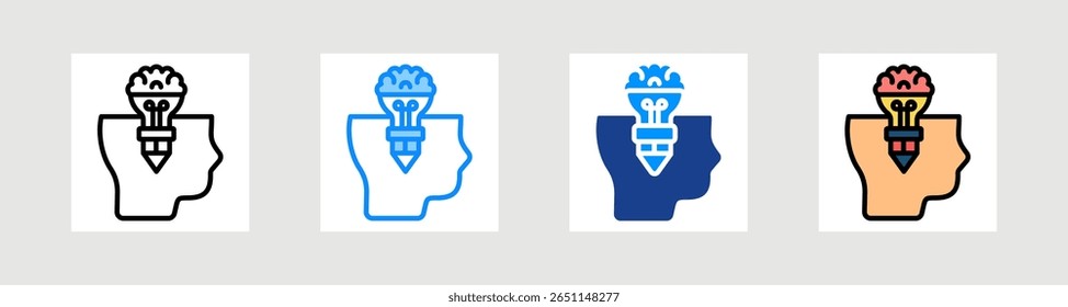 Creativity Icon Collection Set Multiple Style
