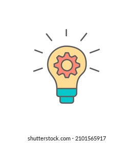 Creativity Icon in color icon, isolated on white background 