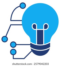 Creativity Icon - Dual Tone Style - Brain Theme