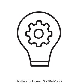 Creativity icon Flat simple outline