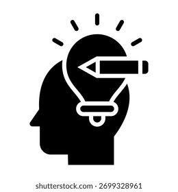 Creativity Icon Glyph Design Vector Illustration