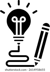 Creativity Icon Glyph Vector Illustration