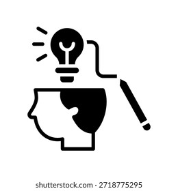 Creativity Icon Glyph Vector Illustration