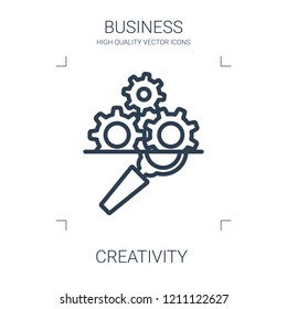 creativity icon. high quality line creativity icon on white background. from business collection flat trendy vector creativity symbol. use for web and mobile