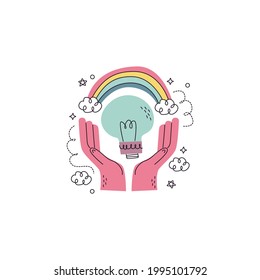 Icono De Creatividad Aislado En Fondo Blanco