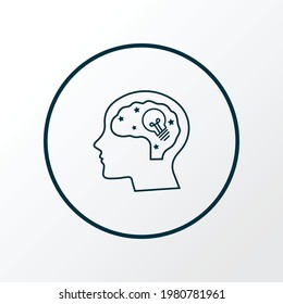 Creativity icon line symbol. Premium quality isolated intellect element in trendy style.