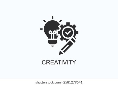 Creativity Icon Or Logo Isolated Illustration