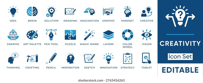 Creativity icon set 
