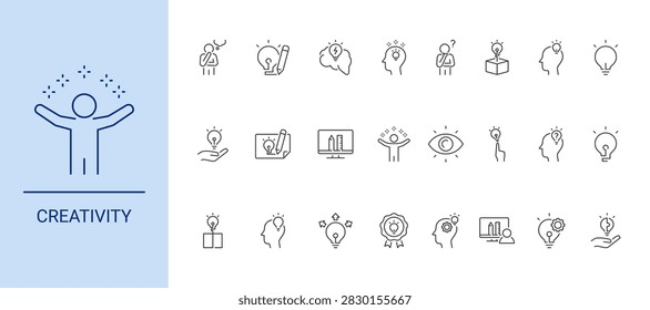 Creativity Icon Set containing