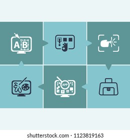 Creativity icon set and editing with illustration, the touch and great solution. Typography related creativity icon vector for web UI logo design.