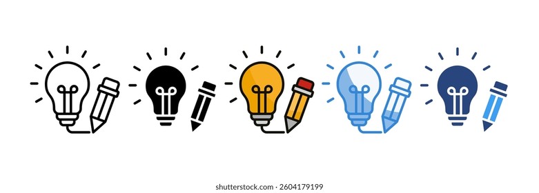Creativity Icon Set Multiple Style Collection
