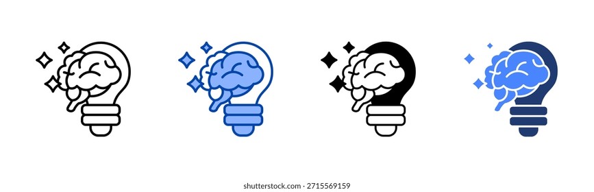 Ícone de criatividade define várias coleções de estilos