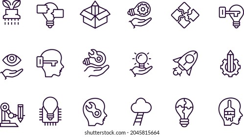 Creativity icon set vector design 