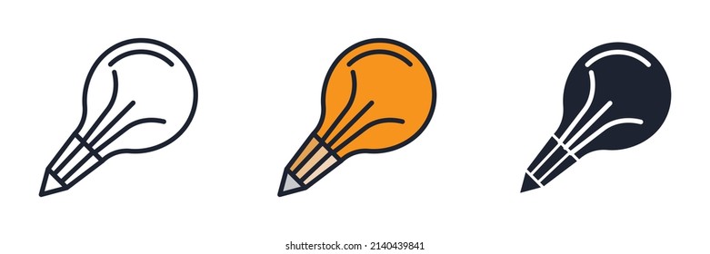 creativity icon symbol template for graphic and web design collection logo vector illustration