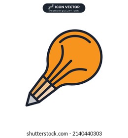 creativity icon symbol template for graphic and web design collection logo vector illustration