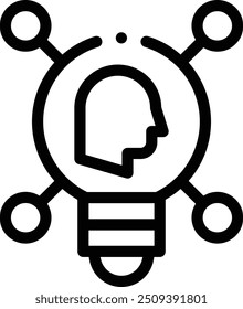 creativity icon. Thin Linear Style Design Isolated On White Background