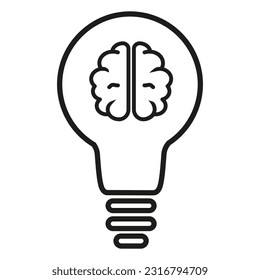 Vector de icono de creatividad. Signo de ilustración de innovación. Símbolo o logotipo de desarrollo.